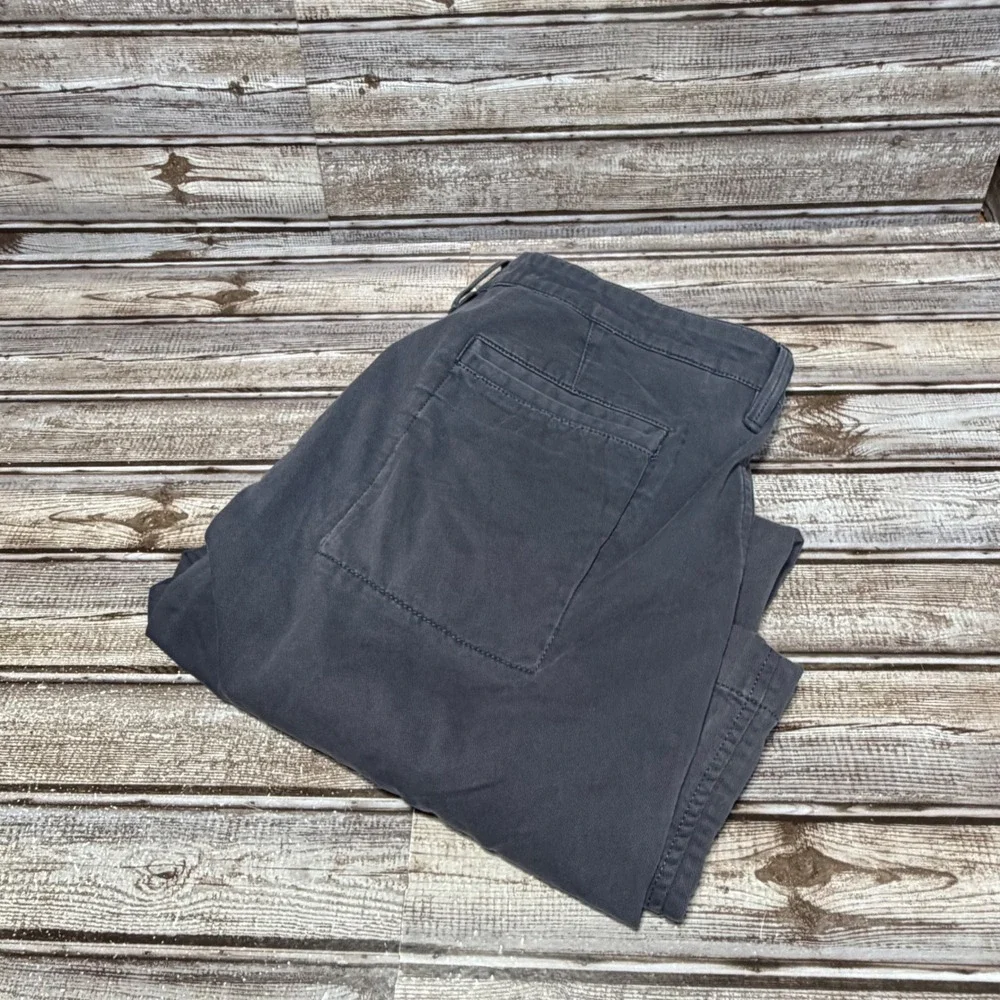 L.L.Bean Chino Pants Mens 35x27 Actual Gray Standard Fit Stretch